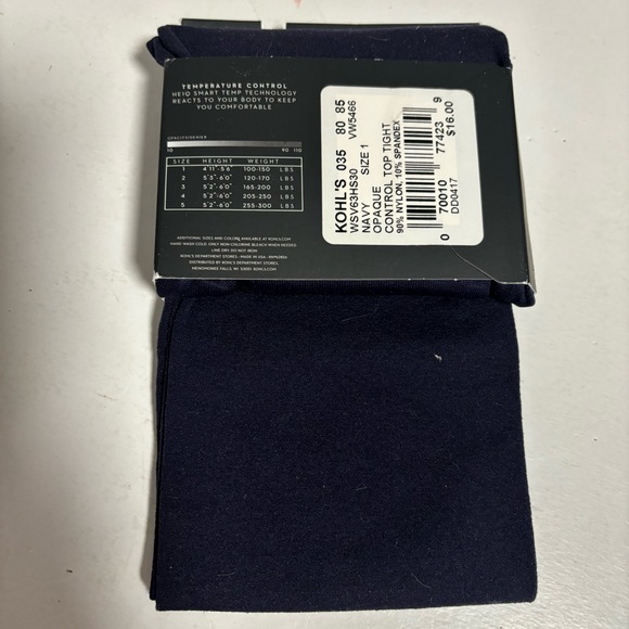 Simply vera vera Wang super opaque control top tights Luxury basics collection 1 - Picture 5 of 9